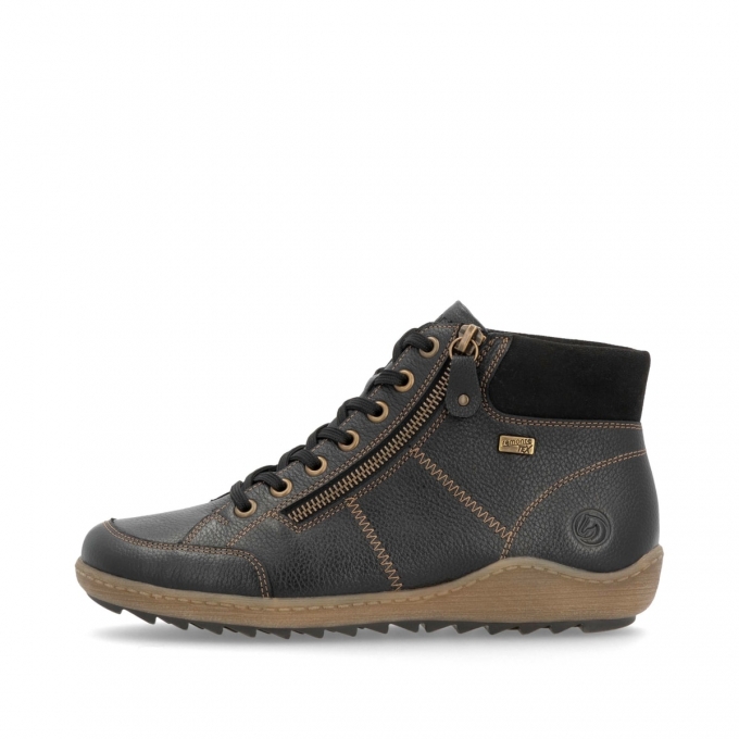 Remonte Damen Schnürstiefel - Schwarz