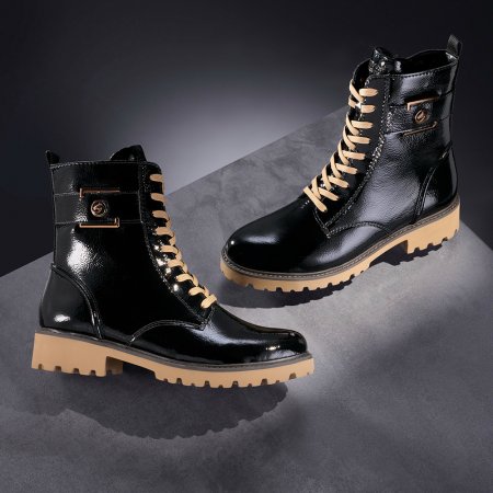 Remonte Damen Biker Boots - Schwarz