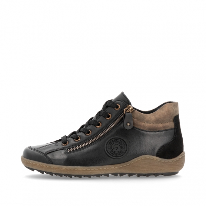 Remonte Damen Schnürstiefel - Schwarz