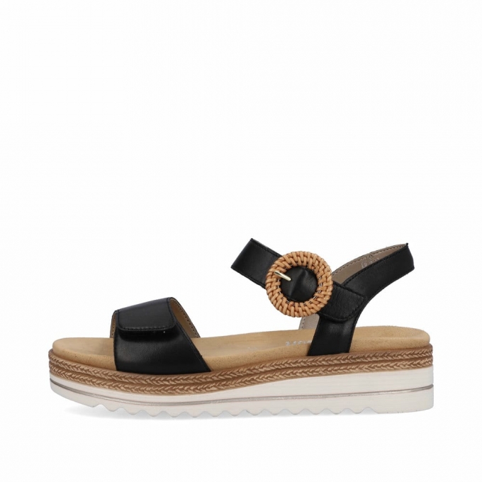 Remonte Damen Riemchensandalen - Schwarz