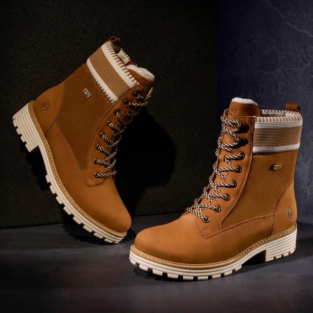 Remonte Damen Schnürstiefel - Braun