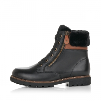 Remonte Damen Schnürstiefel - Schwarz