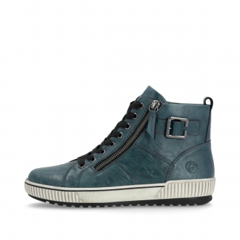 Remonte Damen Schnürstiefel - Blau