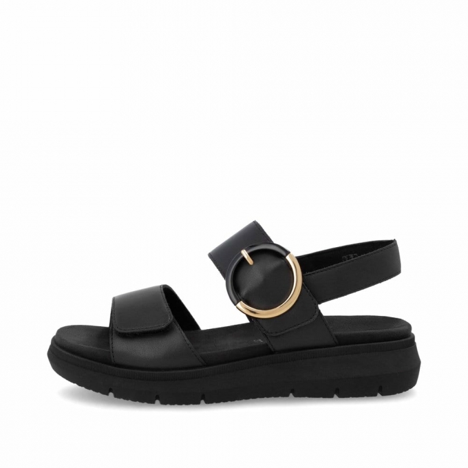 Remonte Damen Riemchensandalen - Schwarz