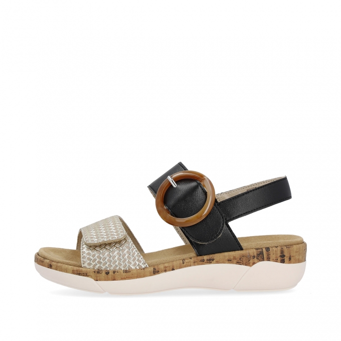 Remonte Damen Riemchensandalen - Schwarz