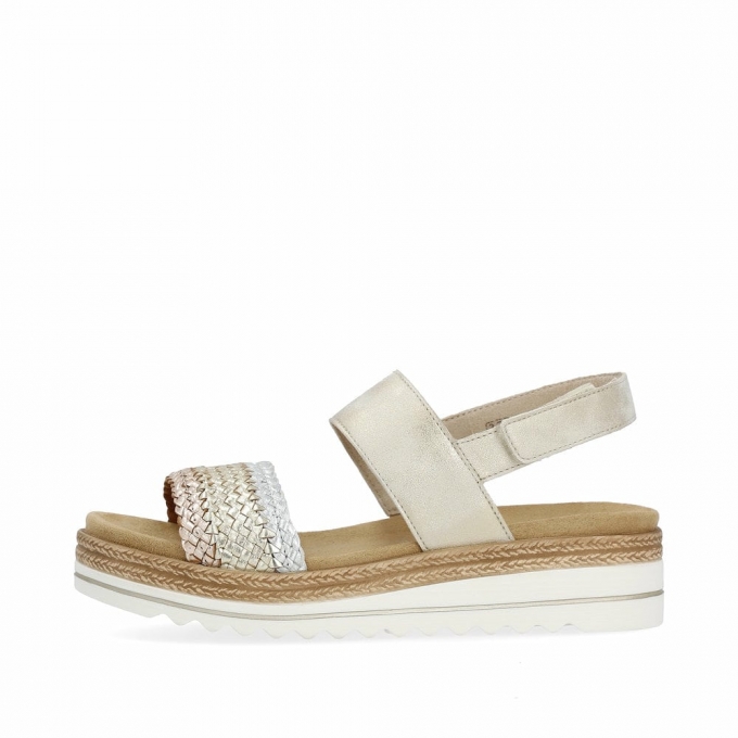 Remonte Damen Riemchensandalen - Metallic