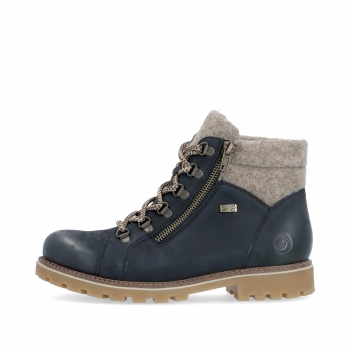 Remonte Damen Schnürstiefel - Blau