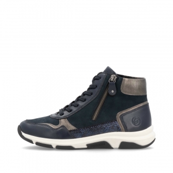 Remonte Damen Schnürstiefel - Blau