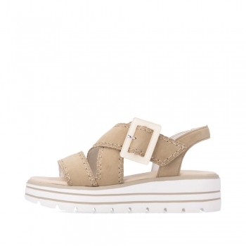 Remonte Damen Keilsandaletten - Beige