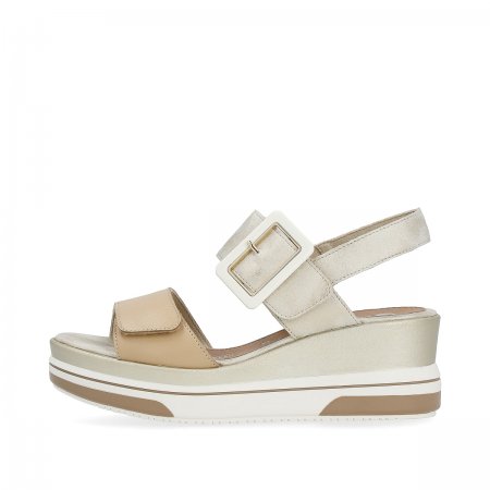 Remonte Damen Keilsandaletten - Beige Remonte Damen Keilsandaletten - Beige