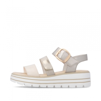 Remonte Damen Keilsandaletten - Gold