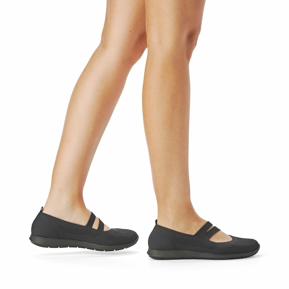 Remonte Damen Ballerinas - Schwarz