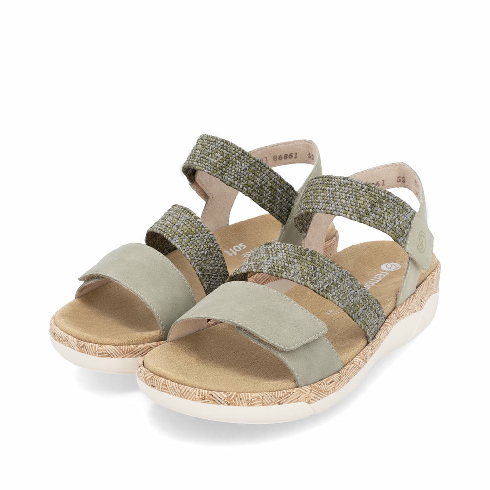 Remonte Damen Riemchensandalen - Grün