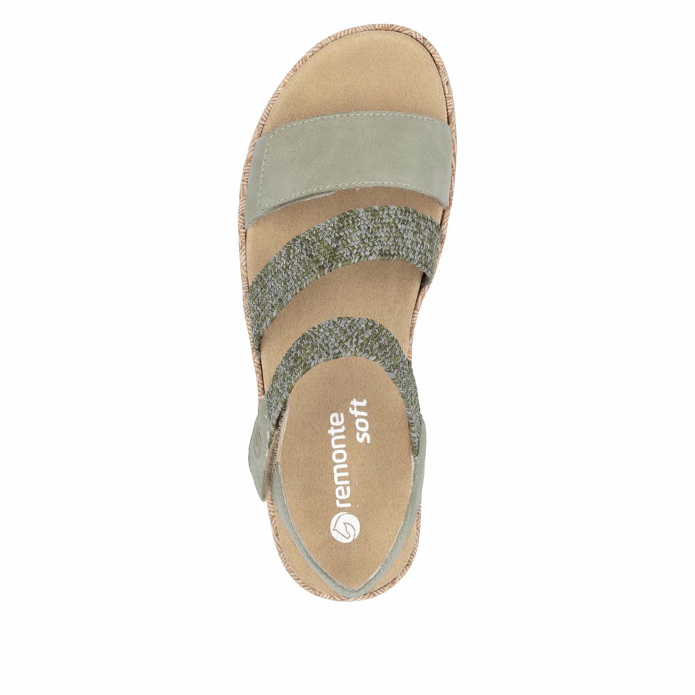 Remonte Damen Riemchensandalen - Grün