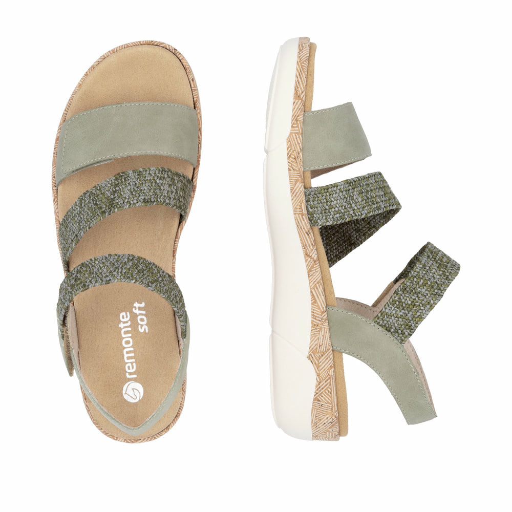 Remonte Damen Riemchensandalen - Grün