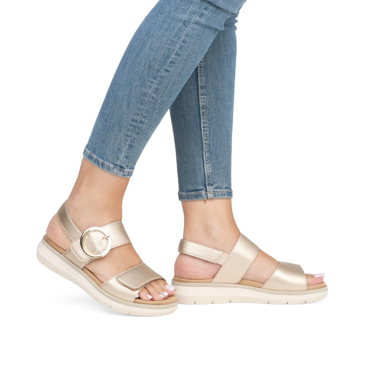 Remonte Damen Riemchensandalen - Metallic