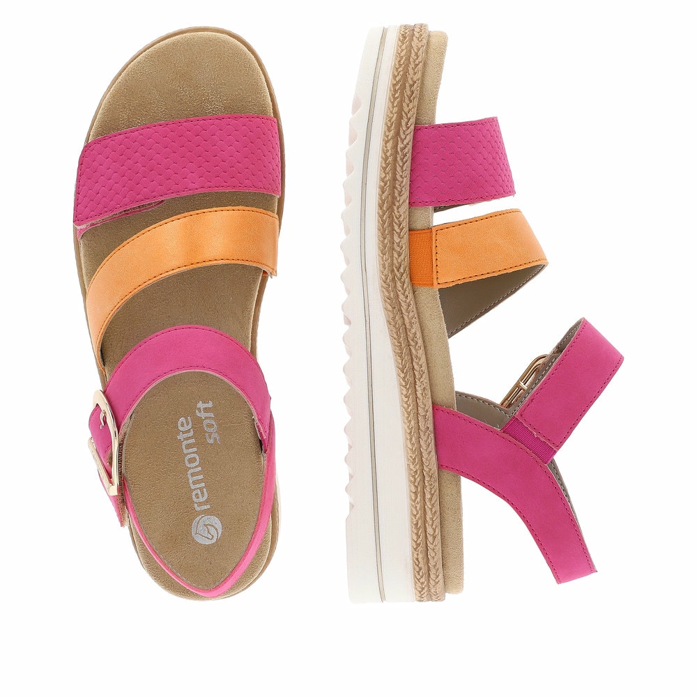 Remonte Damen Riemchensandalen - Rosa