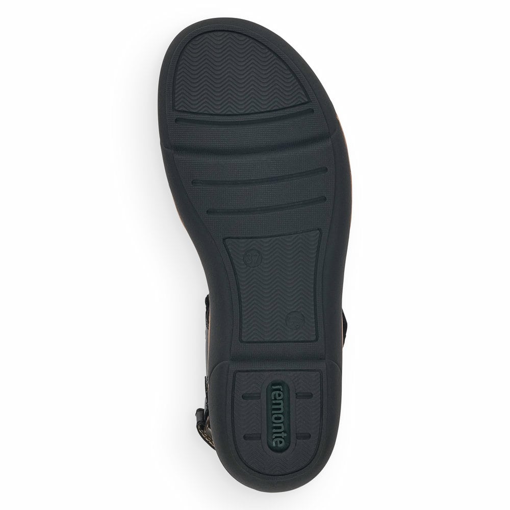 Remonte Damen Riemchensandalen - Schwarz