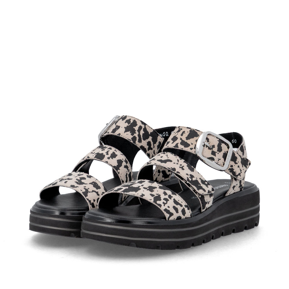 Remonte Damen Keilsandaletten - Animalprint