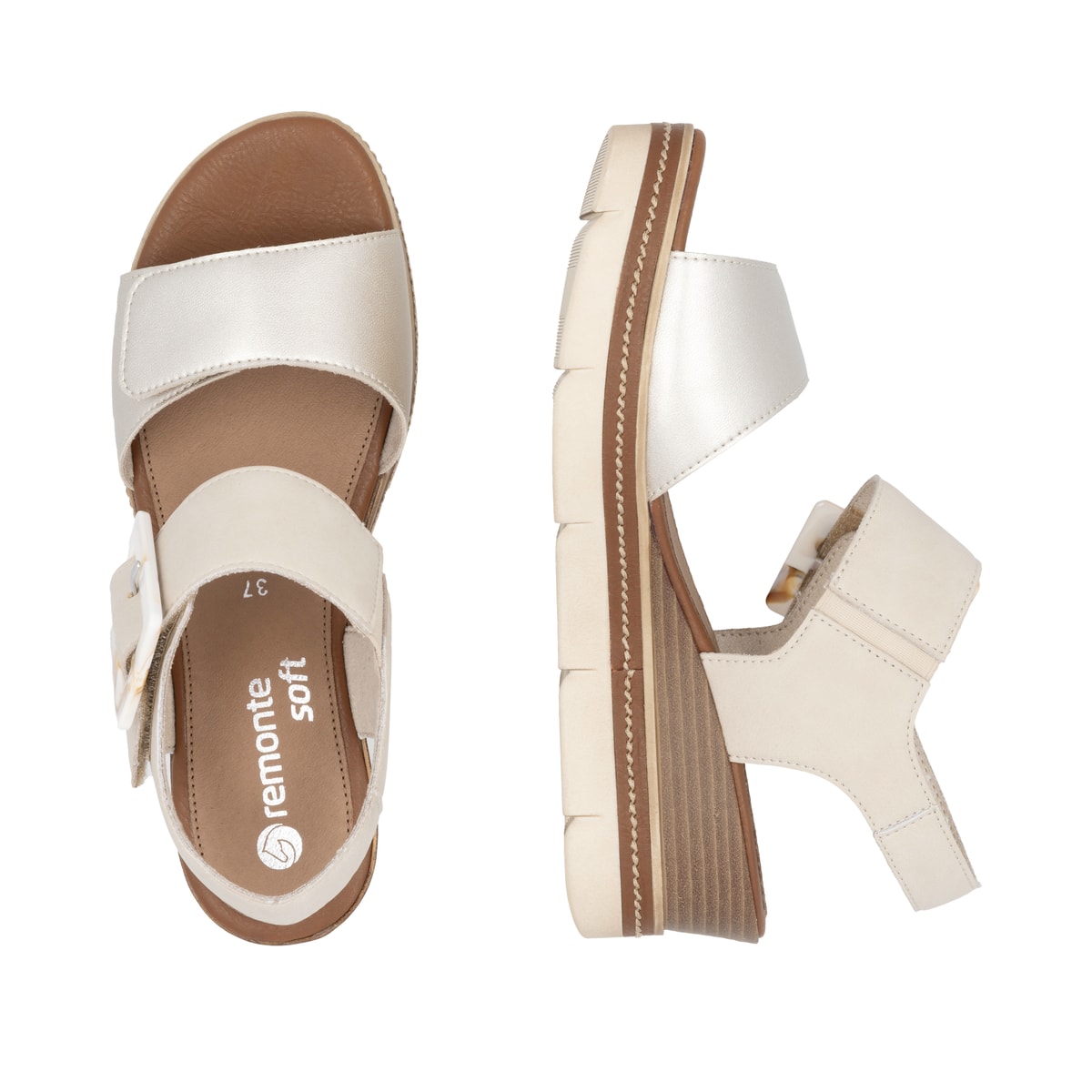 Remonte Damen Keilsandaletten - Beige