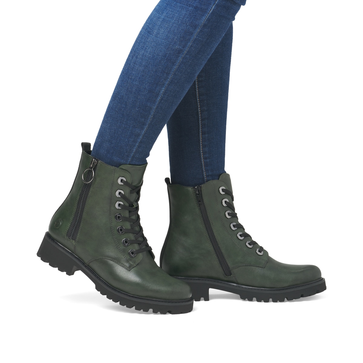 Remonte Damen Schnürstiefel - Grün