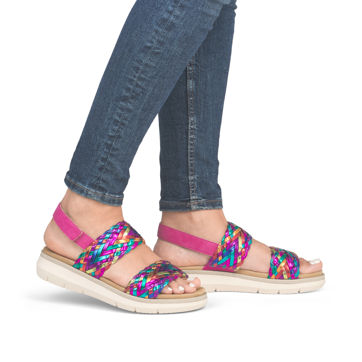 Remonte Damen Riemchensandalen - Bunt
