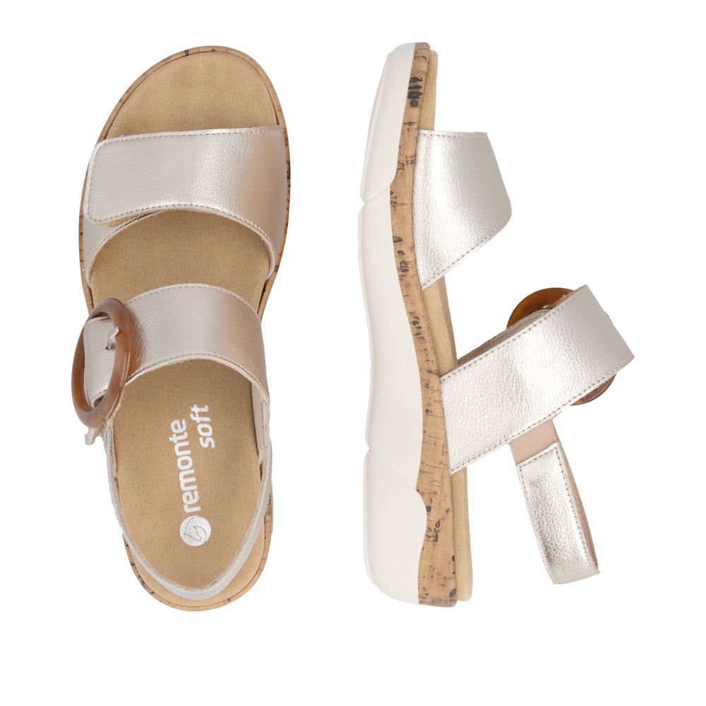 Remonte Damen Riemchensandalen - Metallic