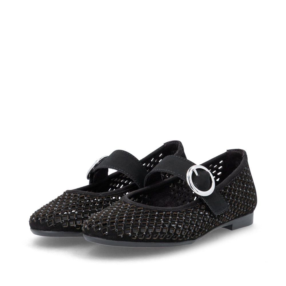 Remonte Damen Ballerinas - Schwarz