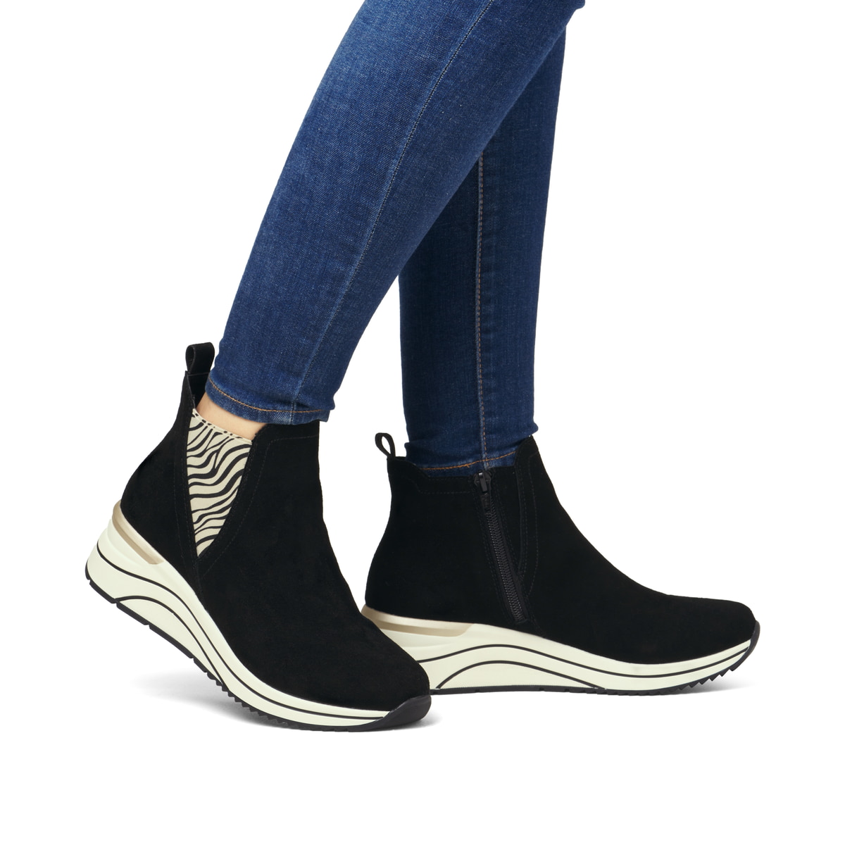 Remonte Damen Chelsea Boots - Schwarz