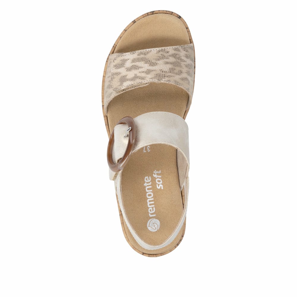 Remonte Damen Riemchensandalen - Gold