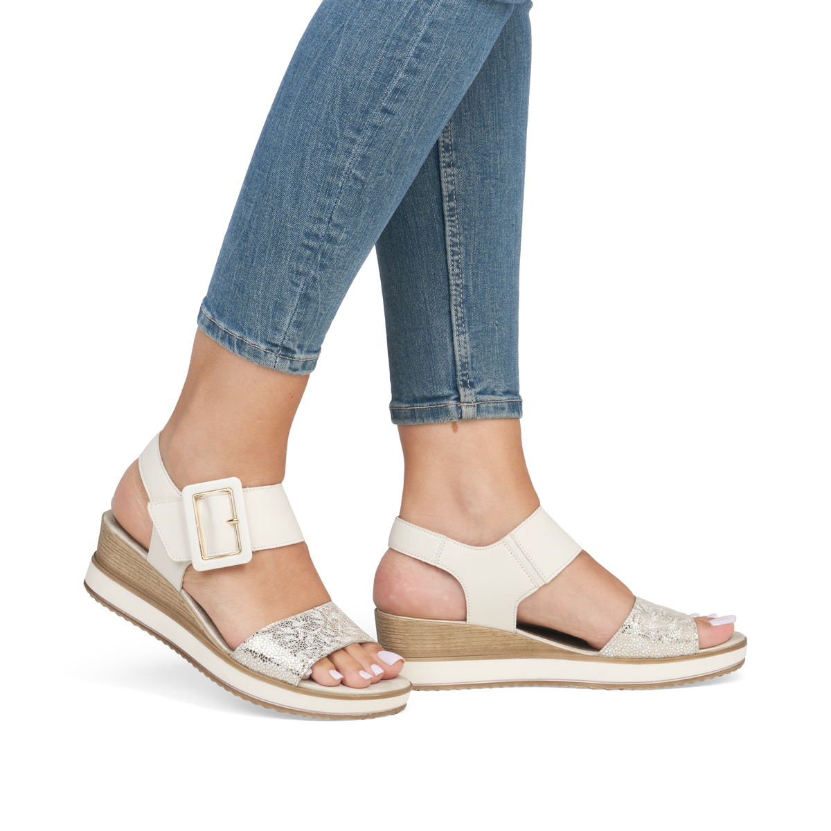 Remonte Damen Keilsandaletten - Beige