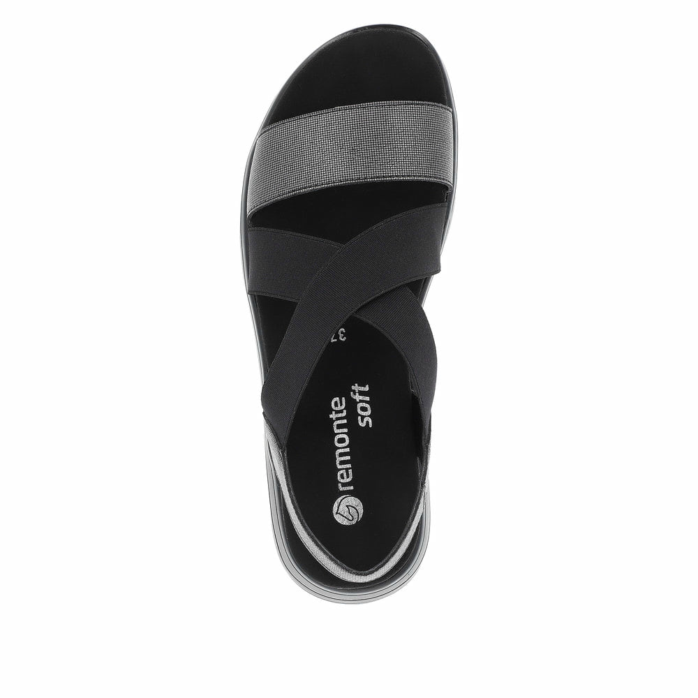 Remonte Damen Riemchensandalen - Schwarz