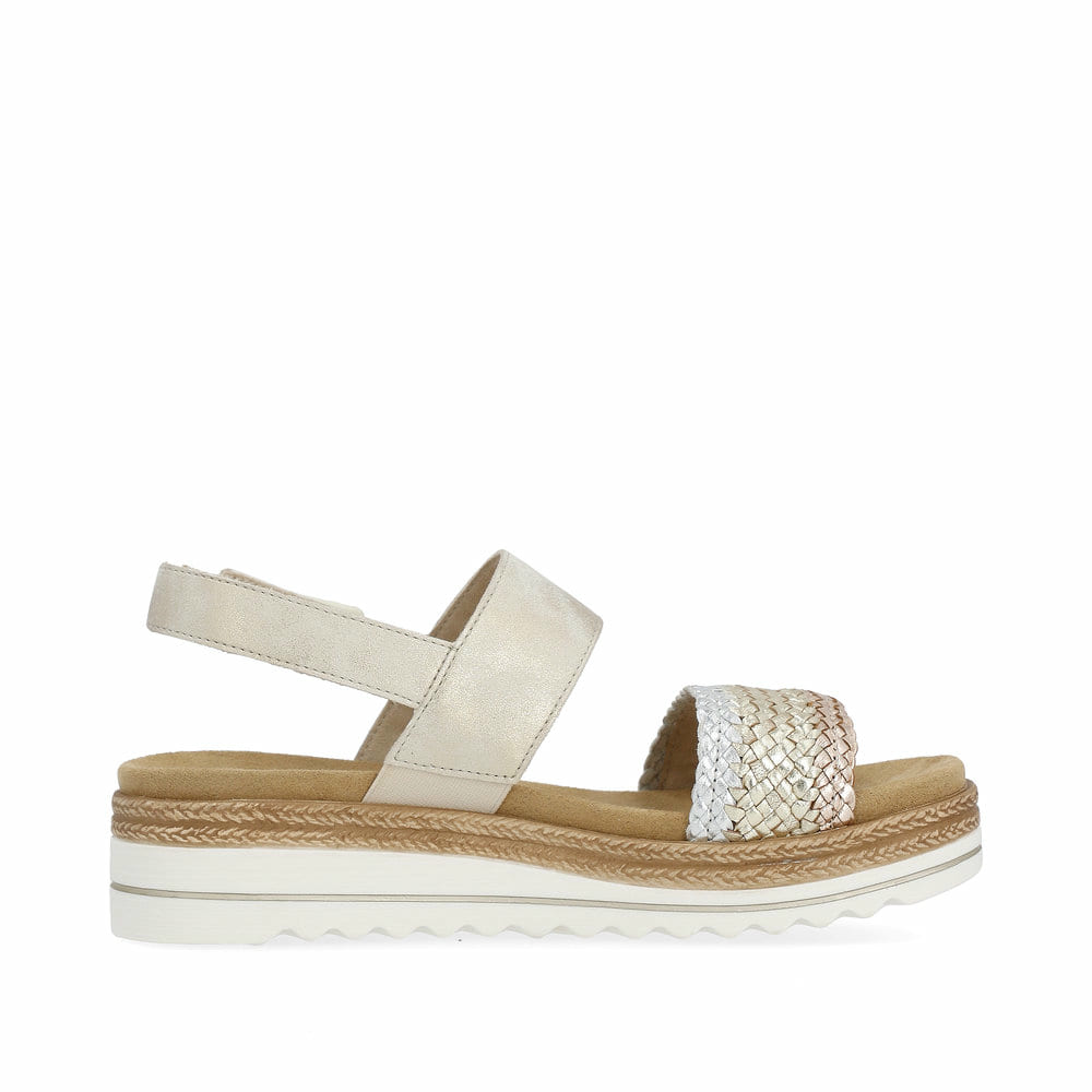 Remonte Damen Riemchensandalen - Metallic