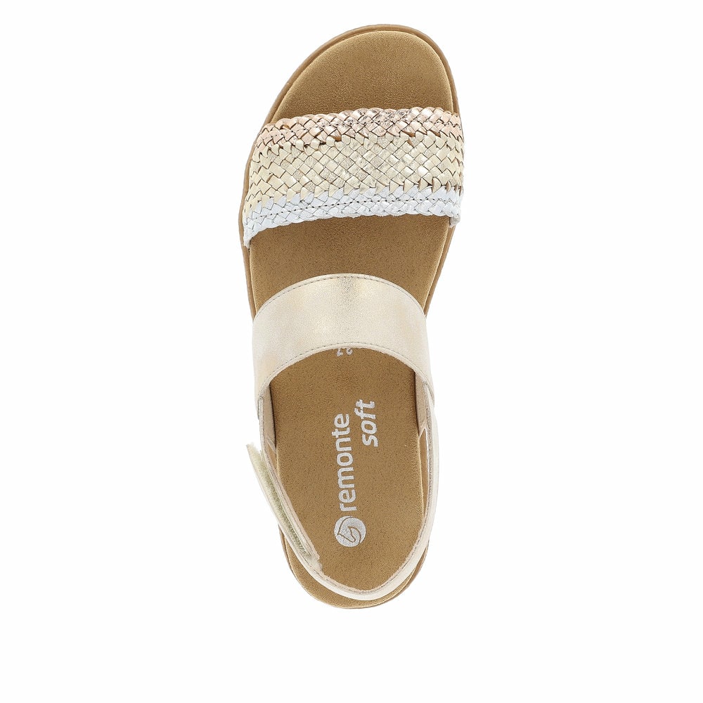 Remonte Damen Riemchensandalen - Metallic