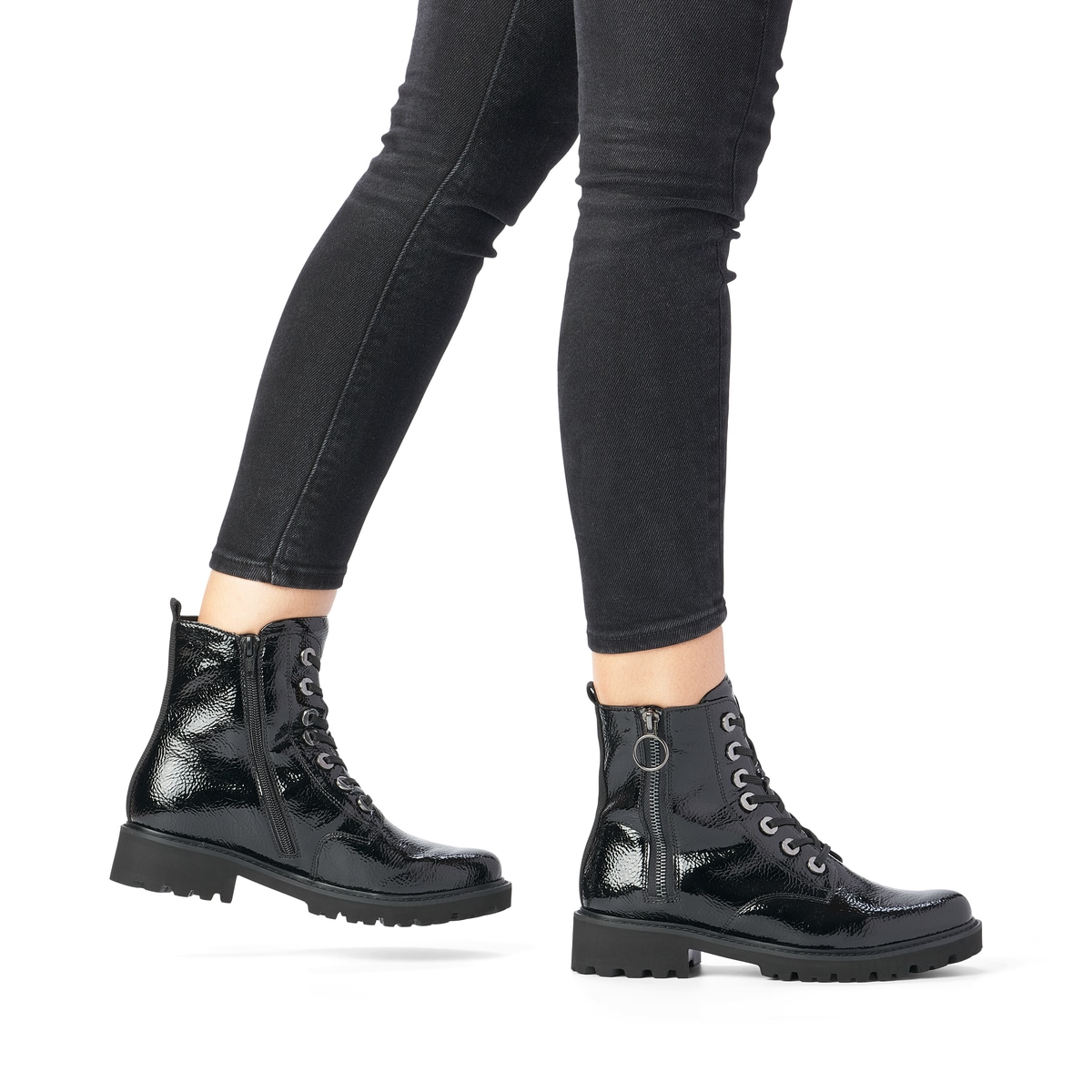 Remonte Damen Schnürstiefel - Schwarz
