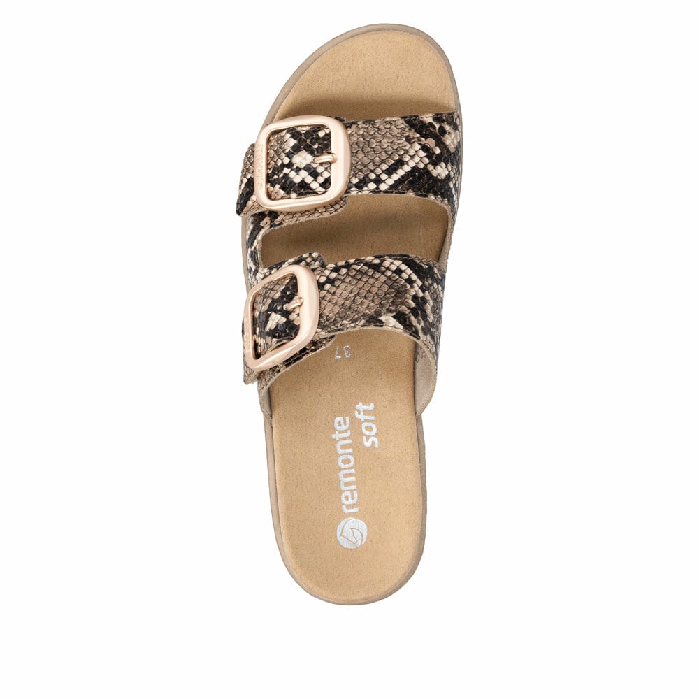 Remonte Damen Pantoletten - Animalprint