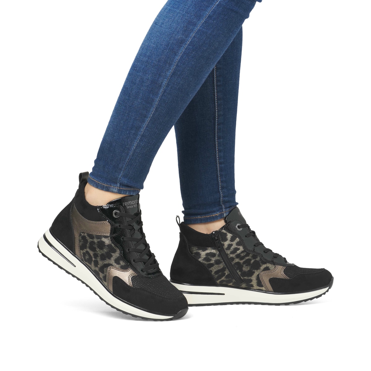 Remonte Damen Schnürstiefel - Schwarz