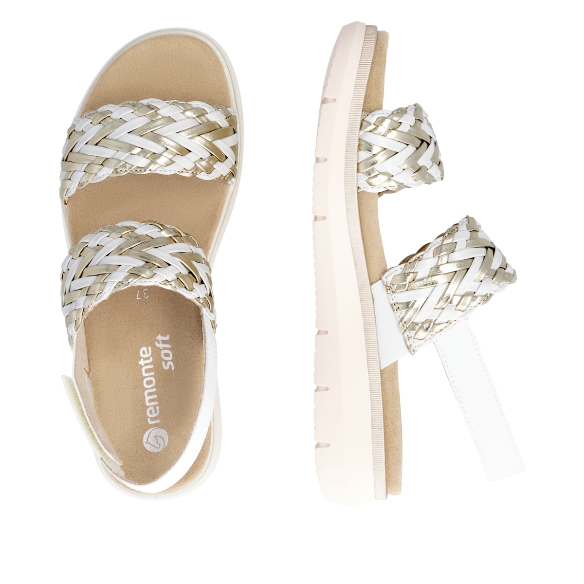 Remonte Damen Riemchensandalen - Weiss