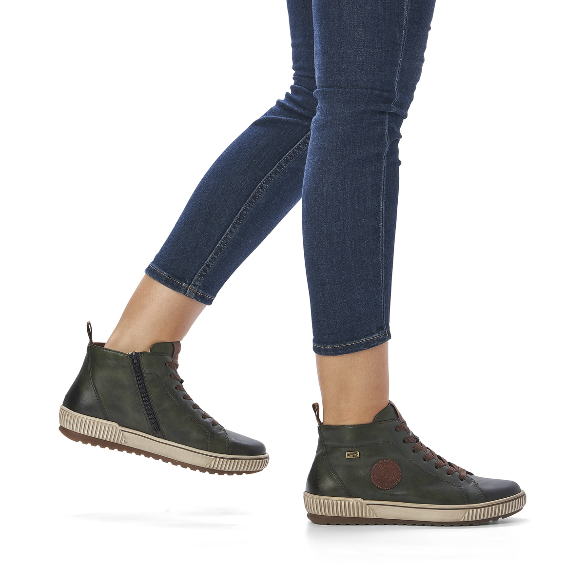 Remonte Damen Schnürstiefel - Grün