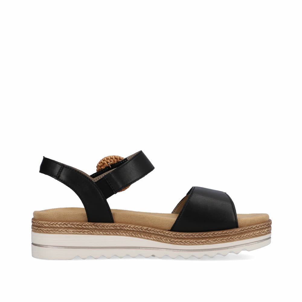 Remonte Damen Riemchensandalen - Schwarz