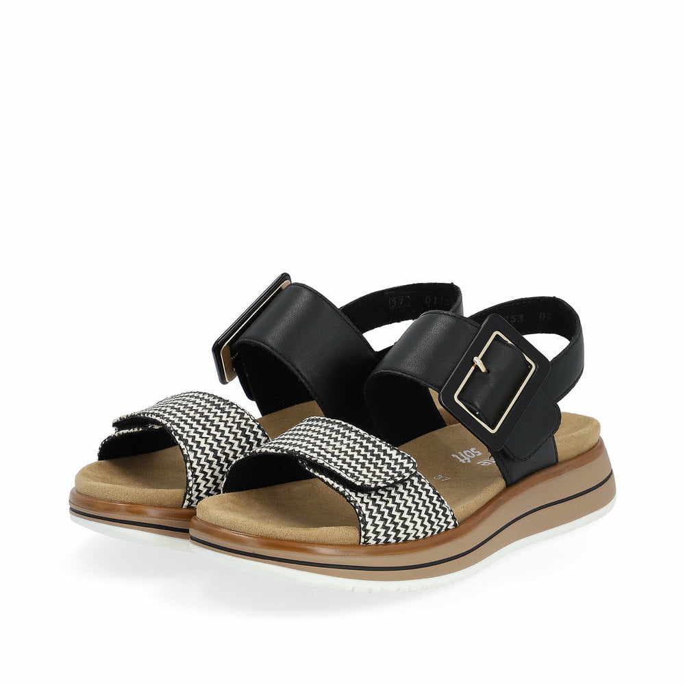 Remonte Damen Riemchensandalen - Schwarz