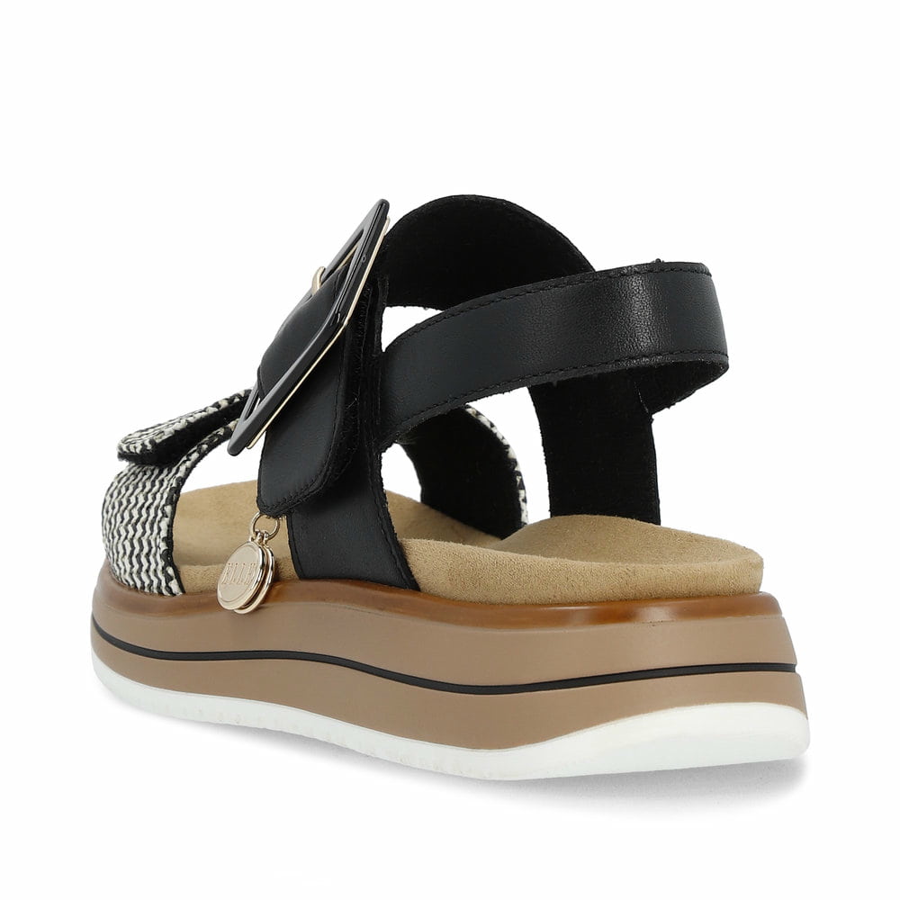 Remonte Damen Riemchensandalen - Schwarz