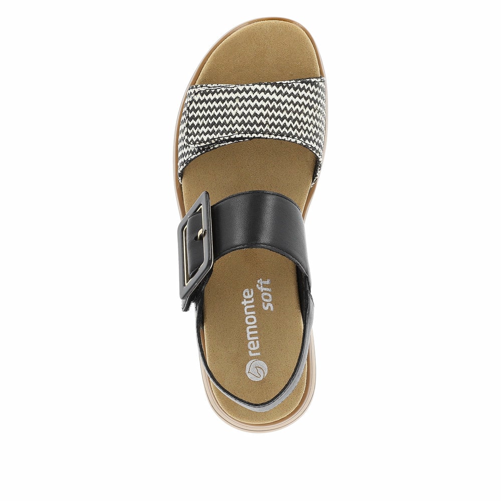 Remonte Damen Riemchensandalen - Schwarz
