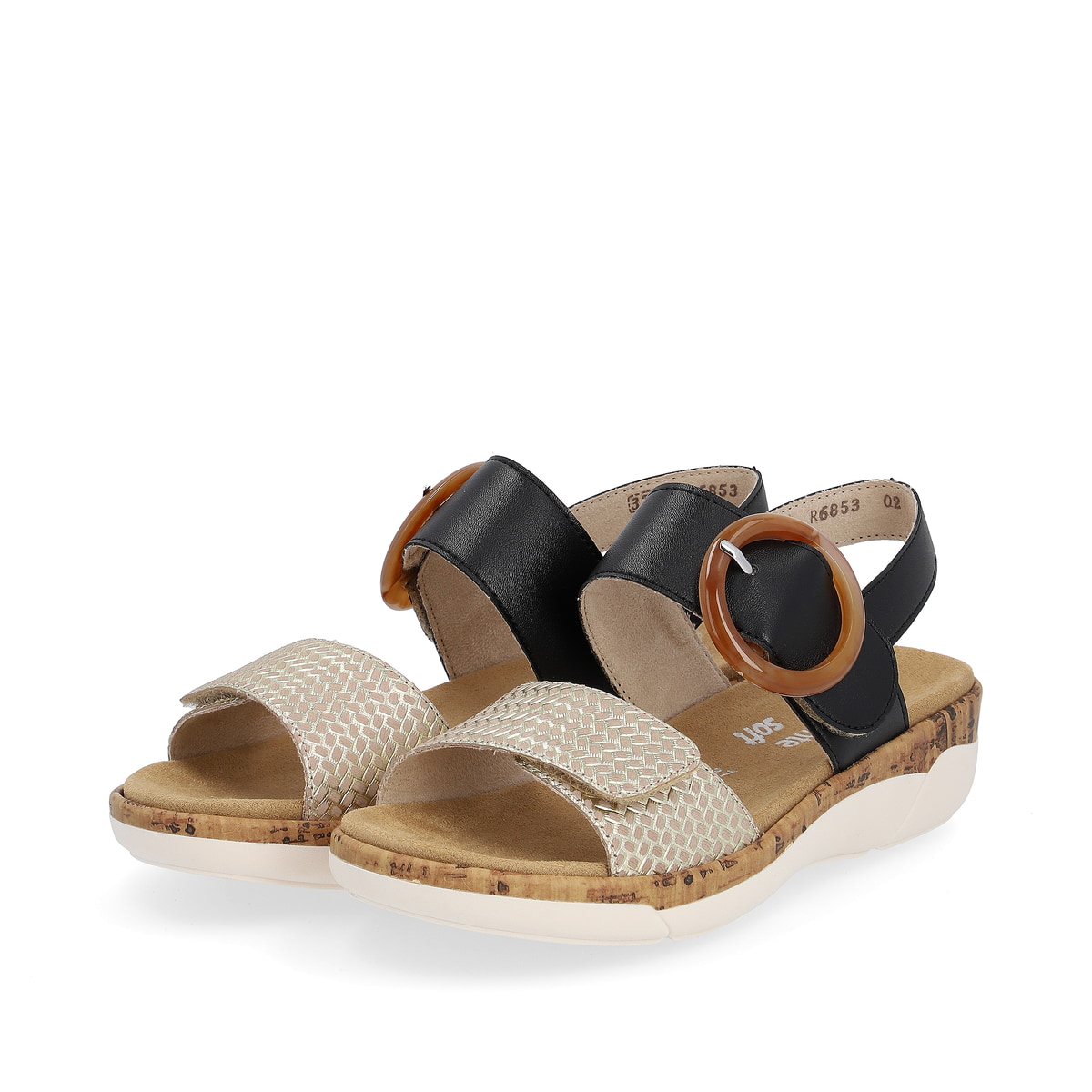 Remonte Damen Riemchensandalen - Schwarz