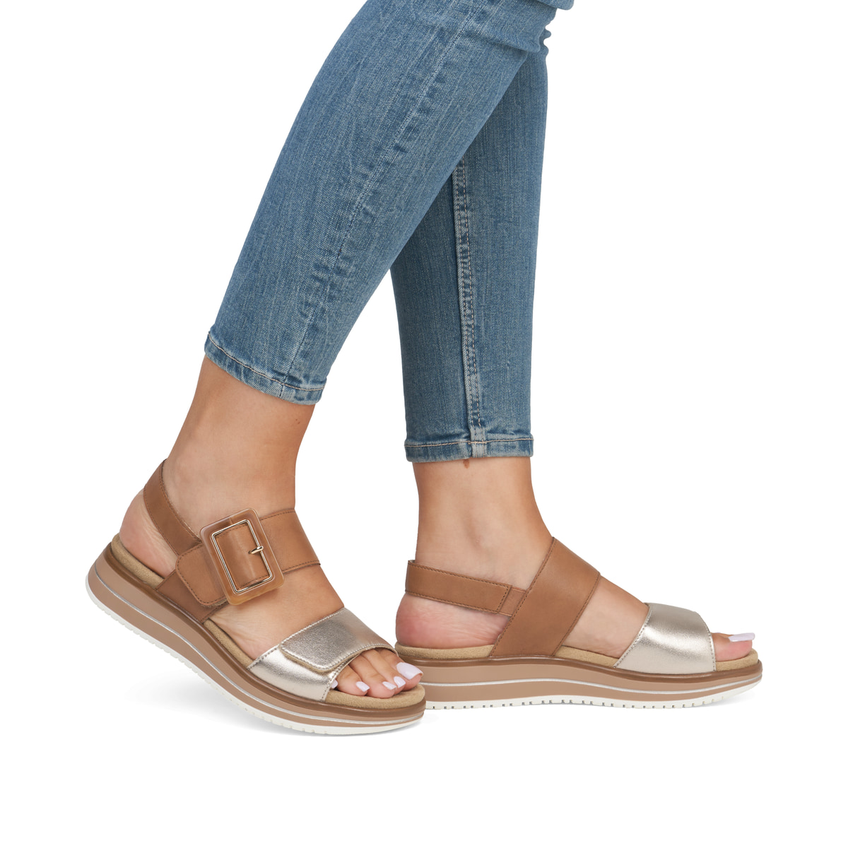 Remonte Damen Riemchensandalen - Braun
