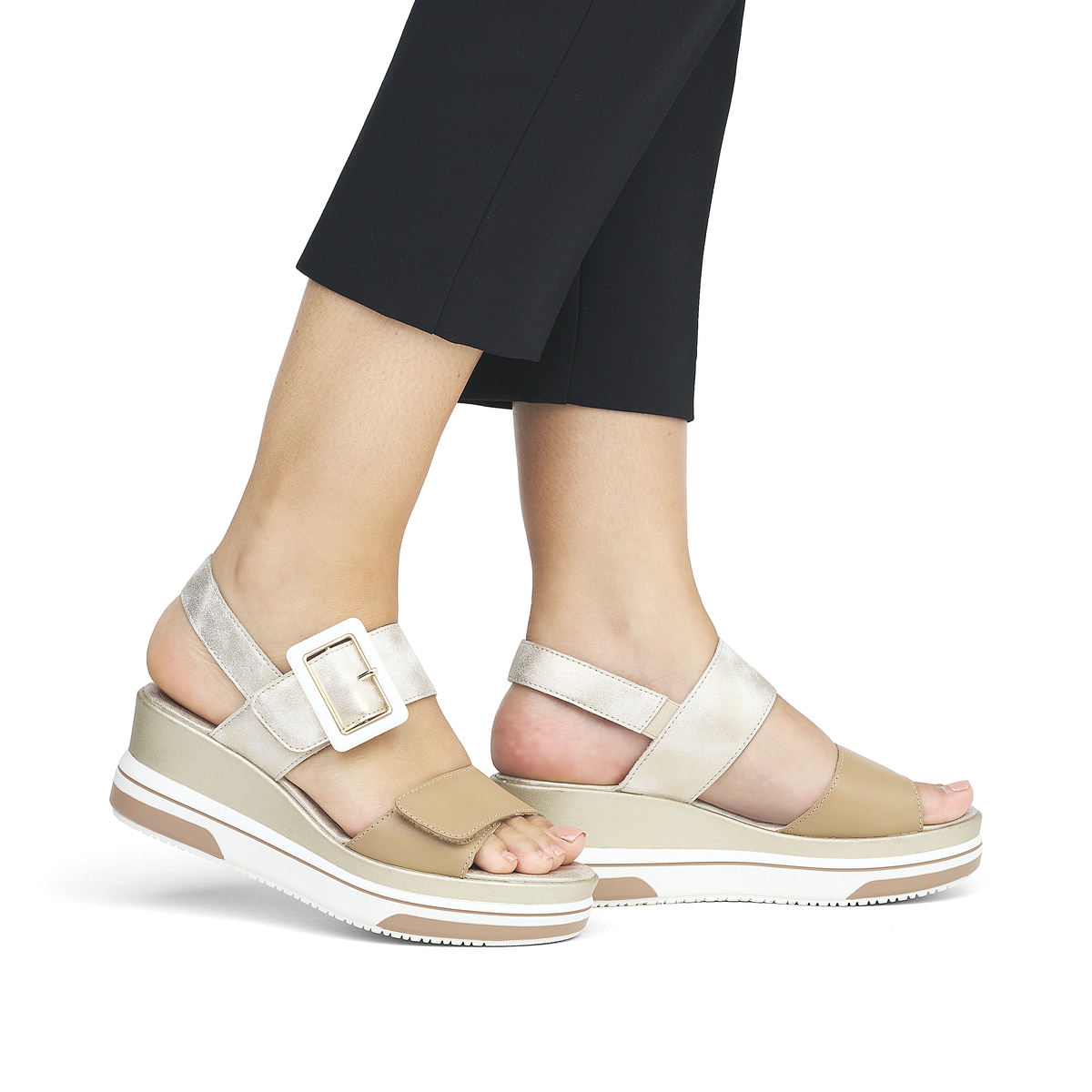 Remonte Damen Keilsandaletten - Beige