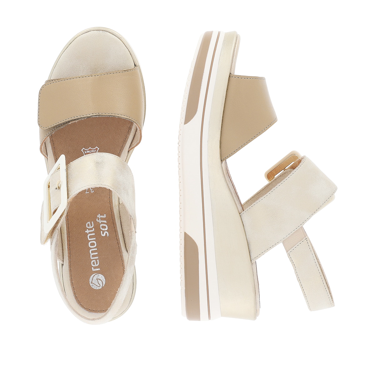 Remonte Damen Keilsandaletten - Beige