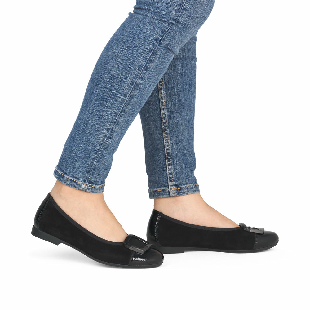 Remonte Damen Ballerinas - Schwarz