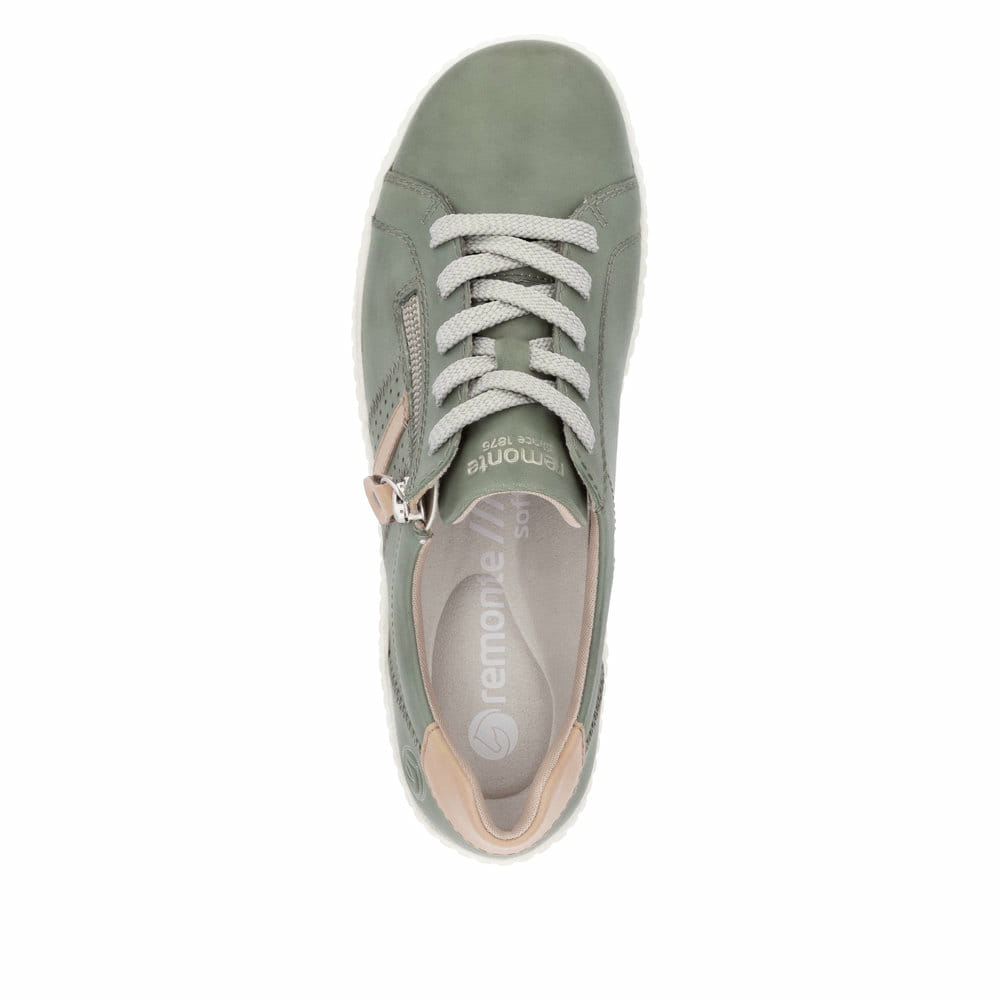 Remonte Damen Schnürschuhe - Grün