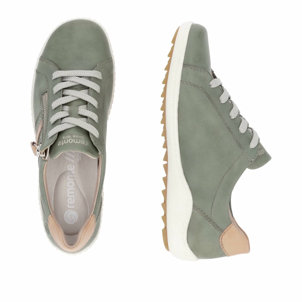 Remonte Damen Schnürschuhe - Grün